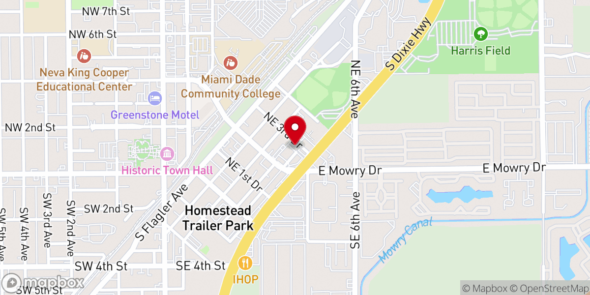 Map showing location of Compassion Ministries Church