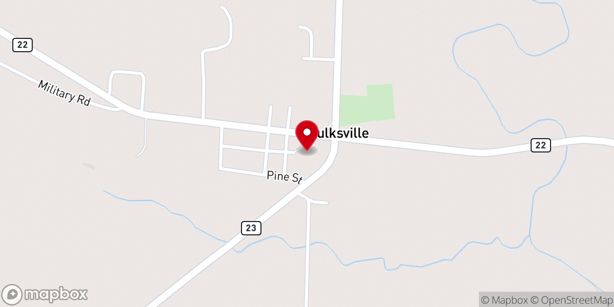 Map showing location of Caulksville Cumberland Presbyterian Church