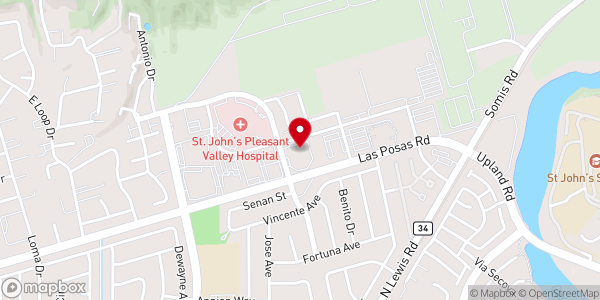 Map showing location of Trinity Presbyterian Church Hall - Spirit of Camarillo - Food Distribution Center