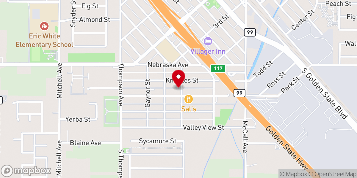 Map showing location of Trinity Life Assembly Church