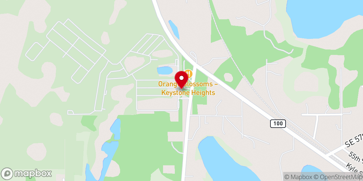 Map showing location of Keystone Heights RV Resort