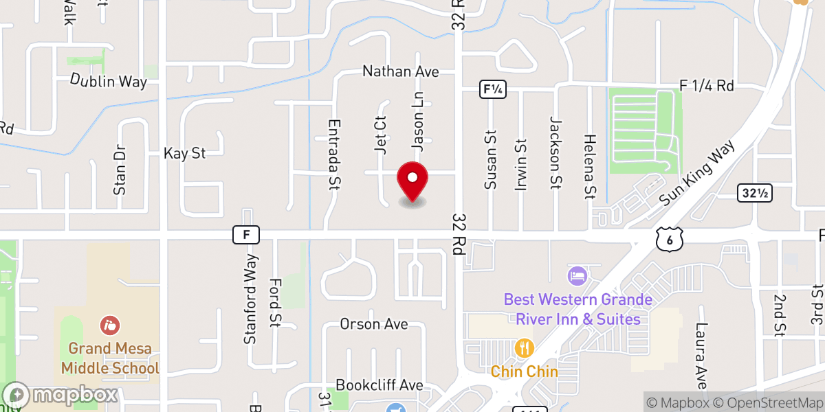 Map showing location of New Covenant Baptist Church