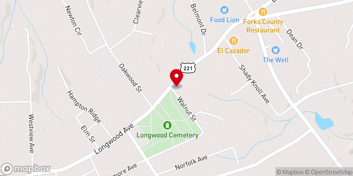 Map showing location of Longwood Avenue Baptist Church