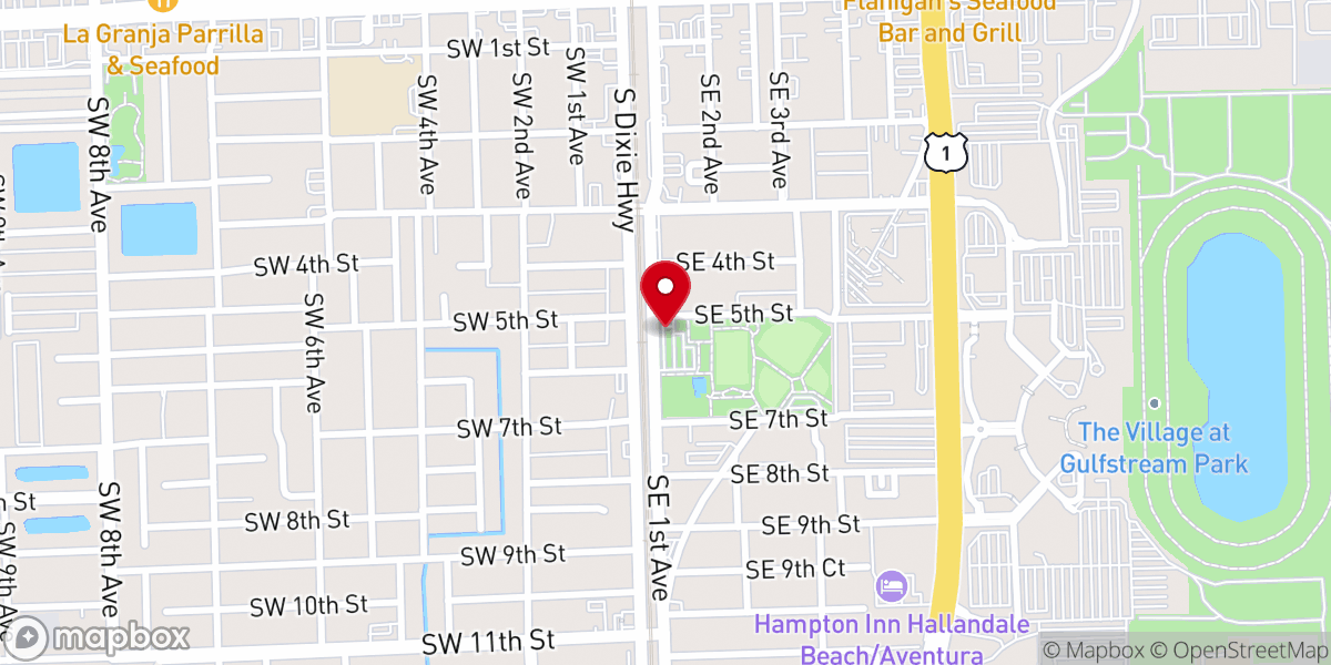 Map showing location of Faith Church Miami