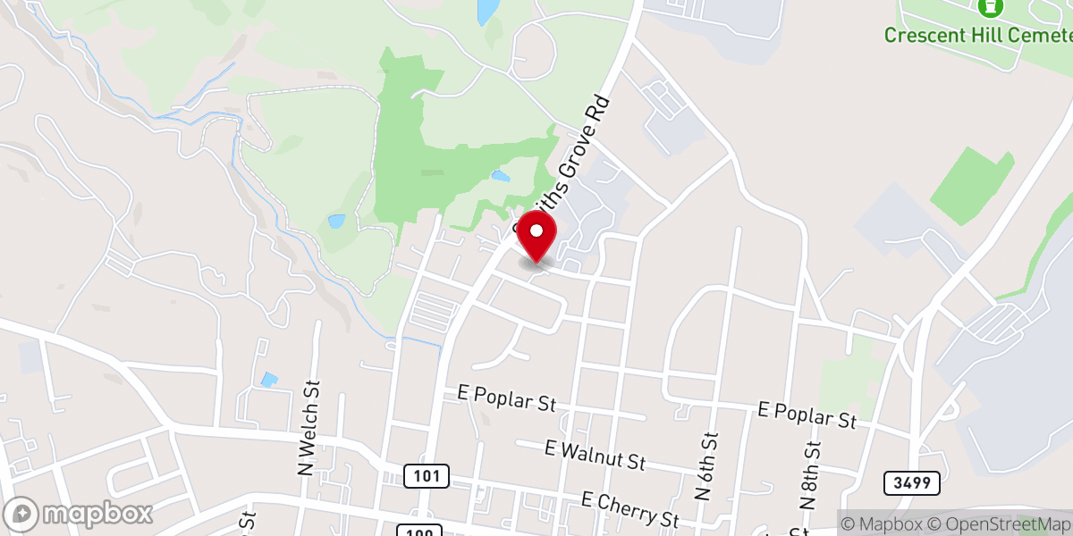 Map showing location of Open Door Church