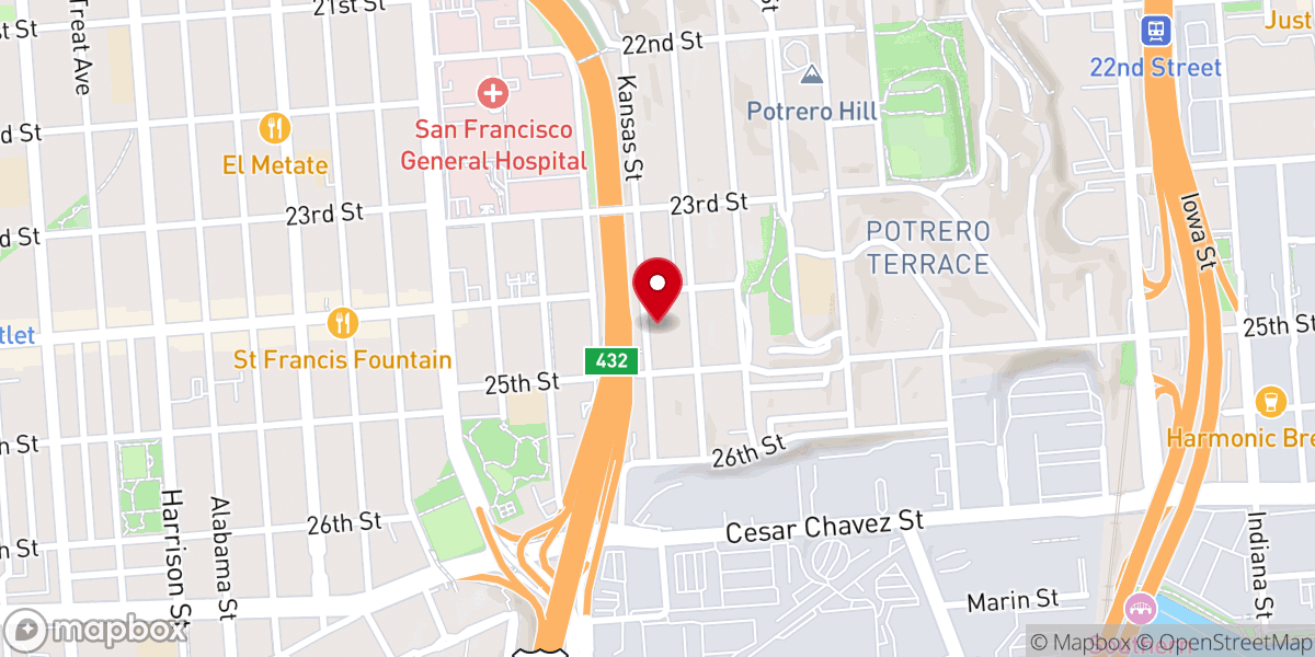 Map showing location of House of God In San Francisco