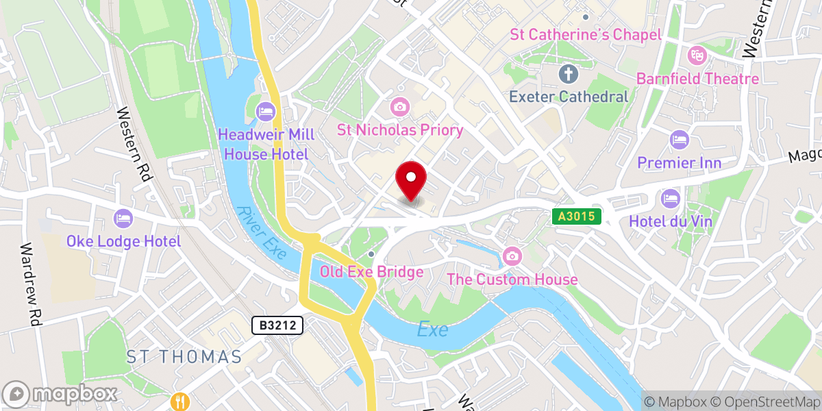 Map showing location of St Mary Steps Church