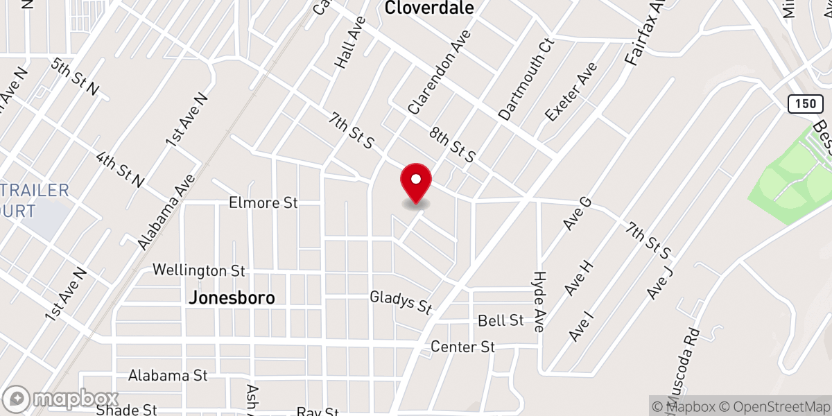 Map showing location of 402 Lois Ave Bessemer, AL