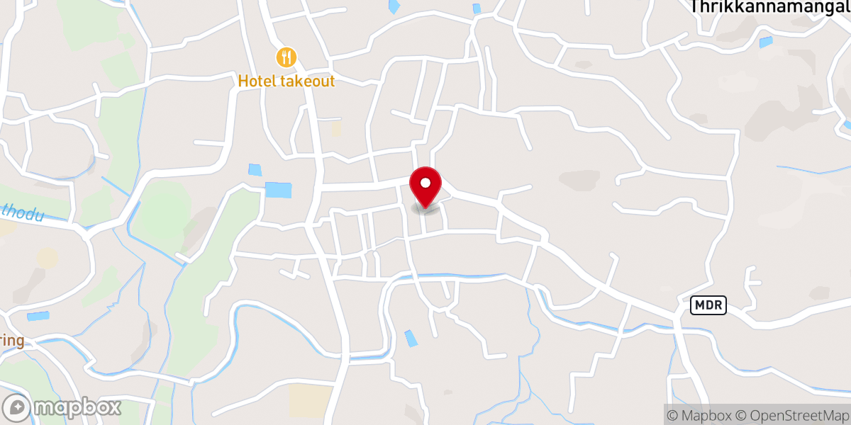 Map showing location of St Thomas Evangelical Church of India Kottarakara