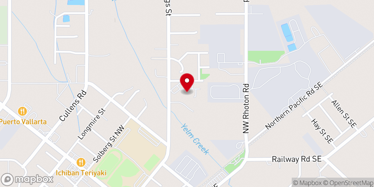 Map showing location of Yelm Community Services Food Bank