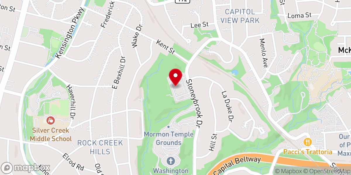 Map showing location of LDS Stake Center