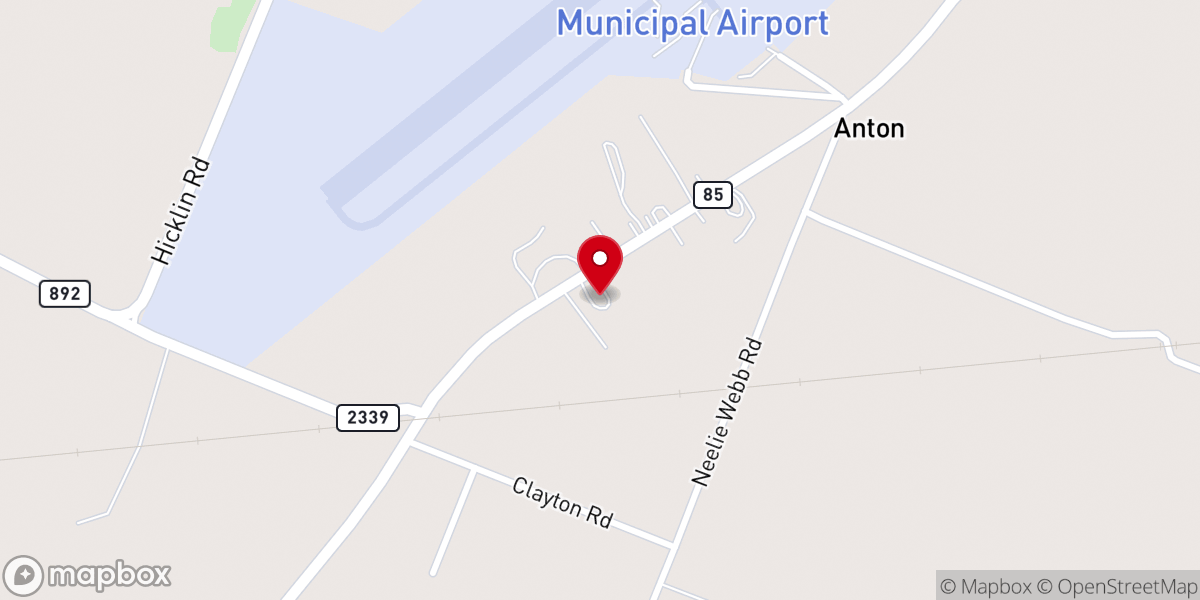Map showing location of Pond River Baptist Church