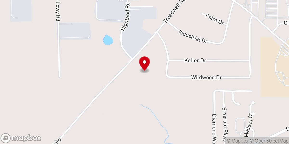 Map showing location of Homeland Baptist Church