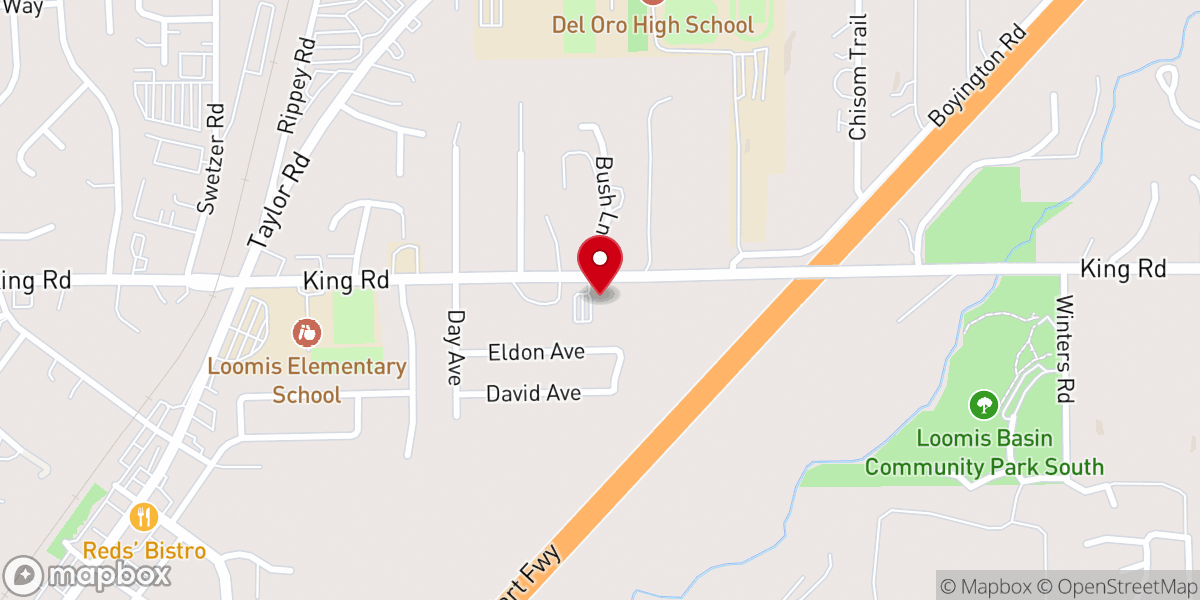 Map showing location of Loomis Basin Congregational UCC