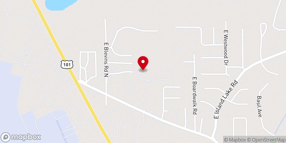 Map showing location of Shelton Presbyterian Church