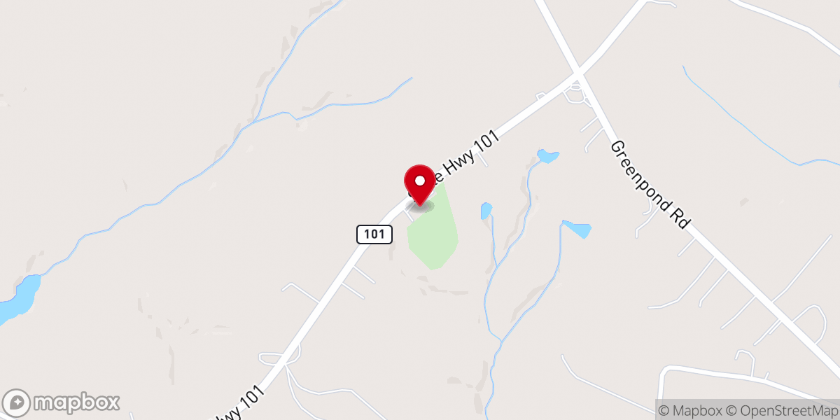 Map showing location of Center Rabon Missionary Baptist Church