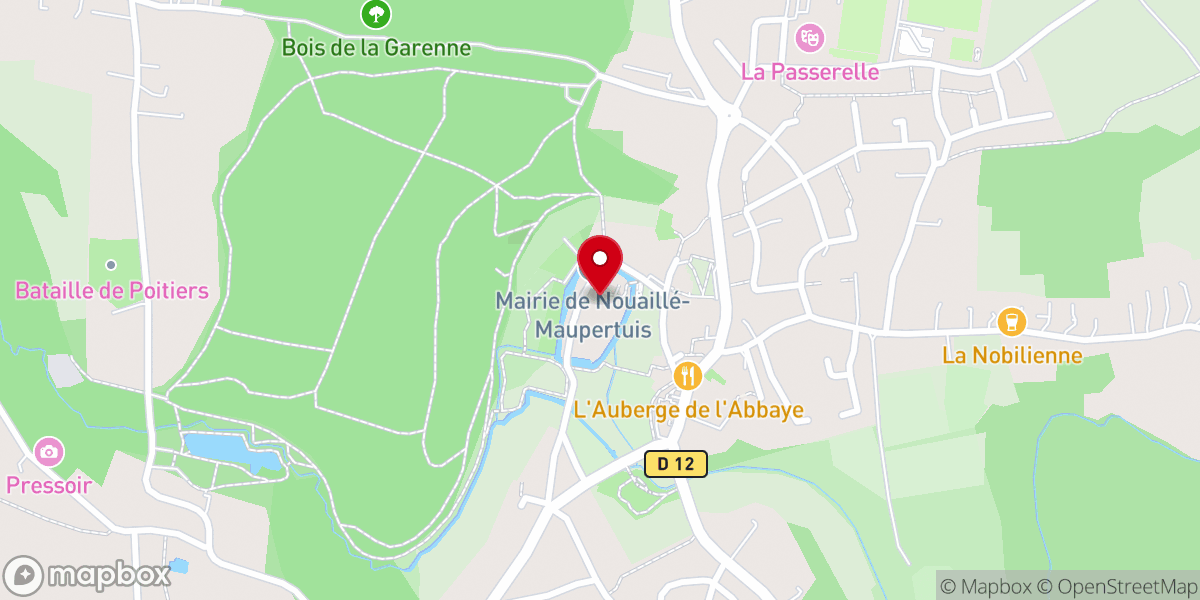 Map showing location of Abbaye de Nouaillé-Maupertuis