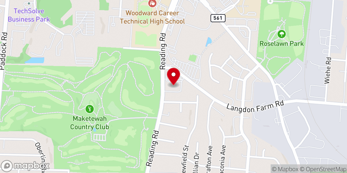 Map showing location of The Well Church Cincinnati