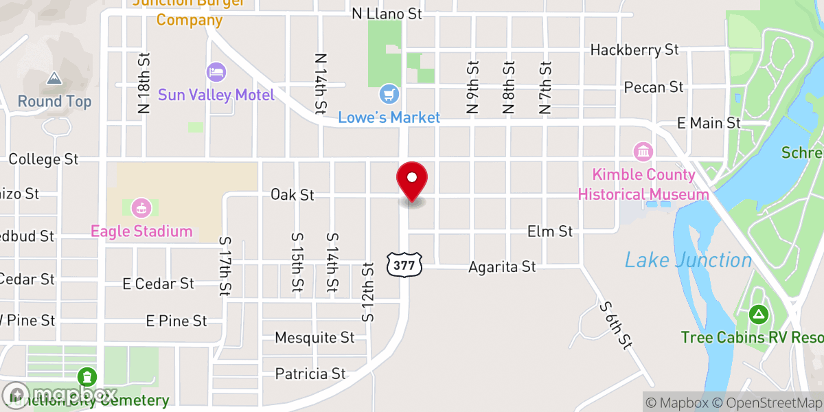Map showing location of First Presbyterian Church