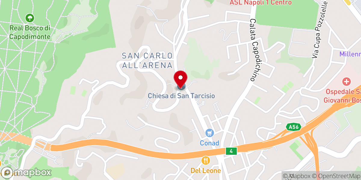 Map showing location of Parrocchia San Tarcisio