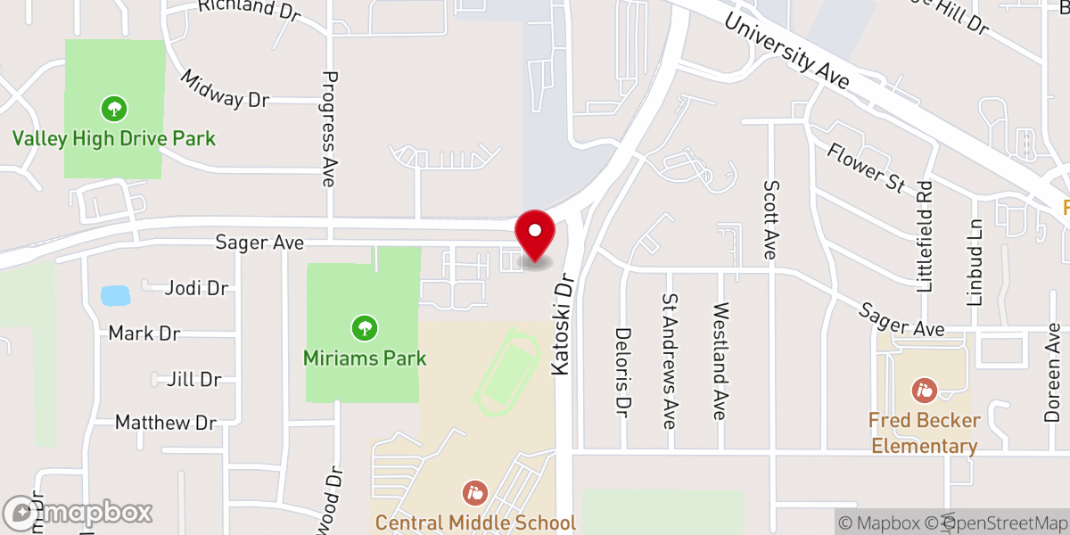 Map showing location of Shiloh Baptist Church