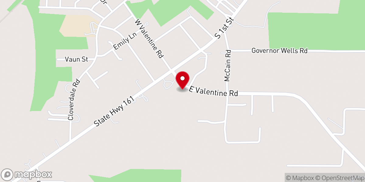 Map showing location of Berea Baptist Church