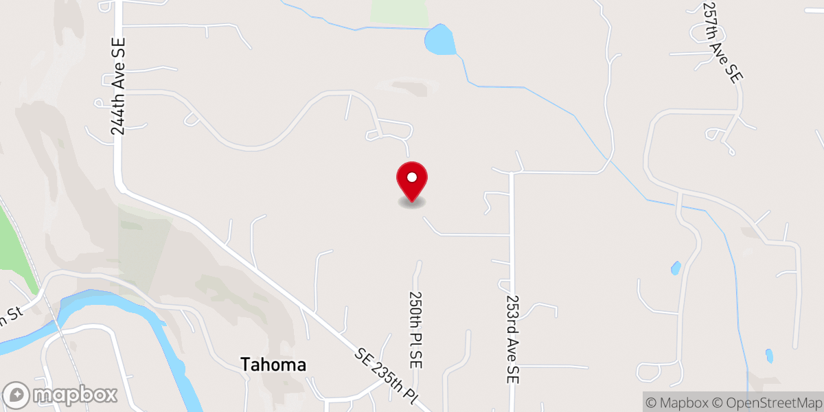 Map showing location of Thunder Ridge Weddings and events