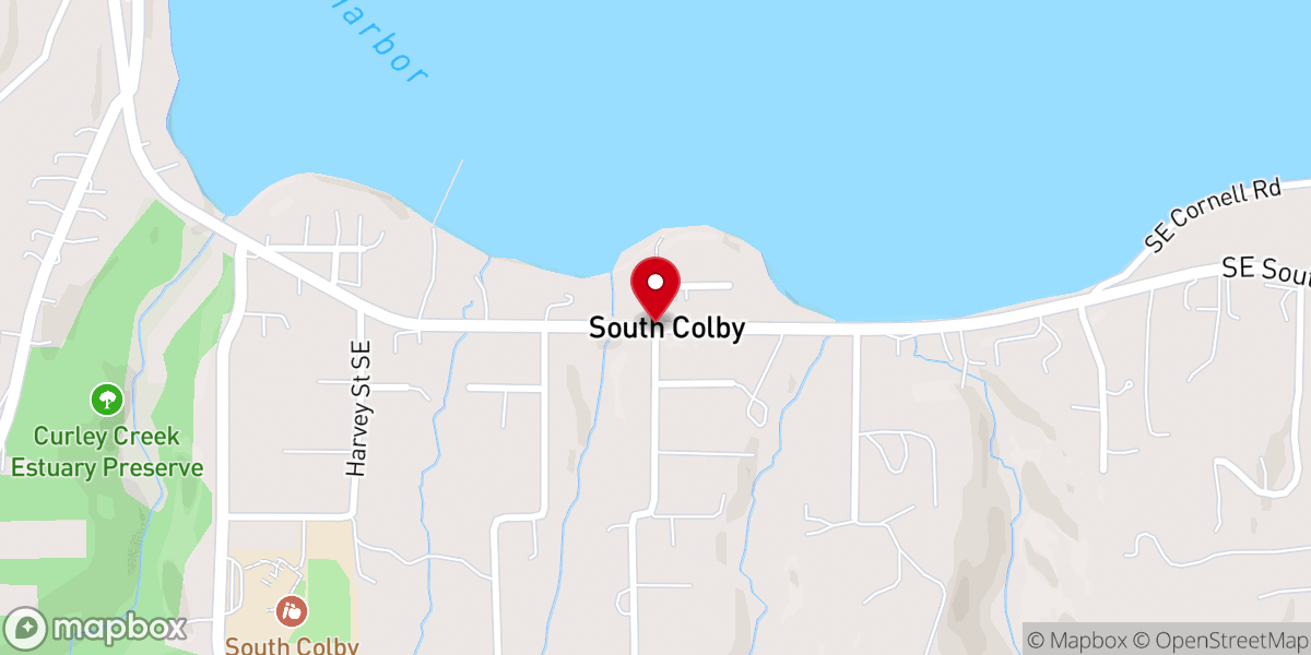 Map showing location of South Colby