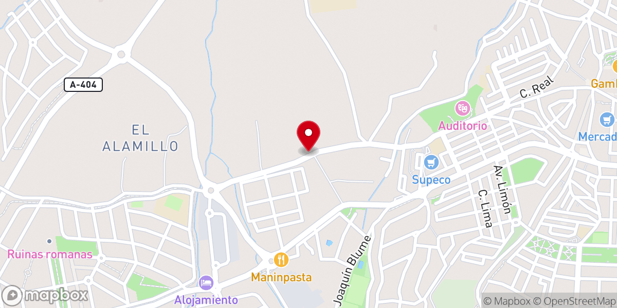 Map showing location of Ermita de San Francisco de Paula