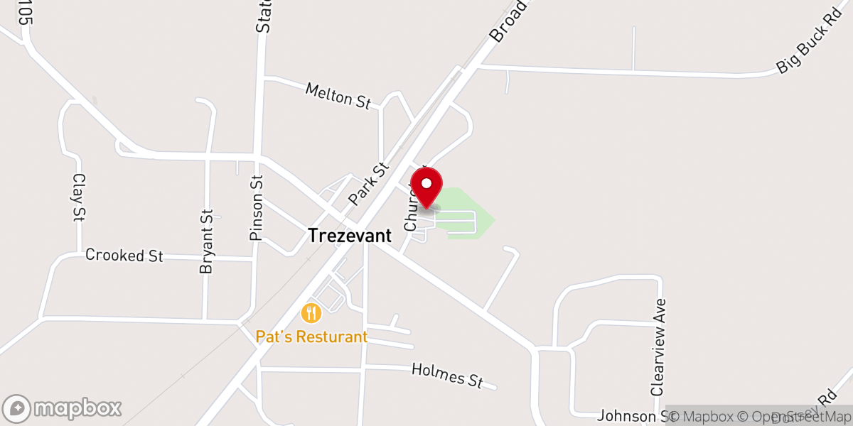 Map showing location of Trezvant U. M. Church
