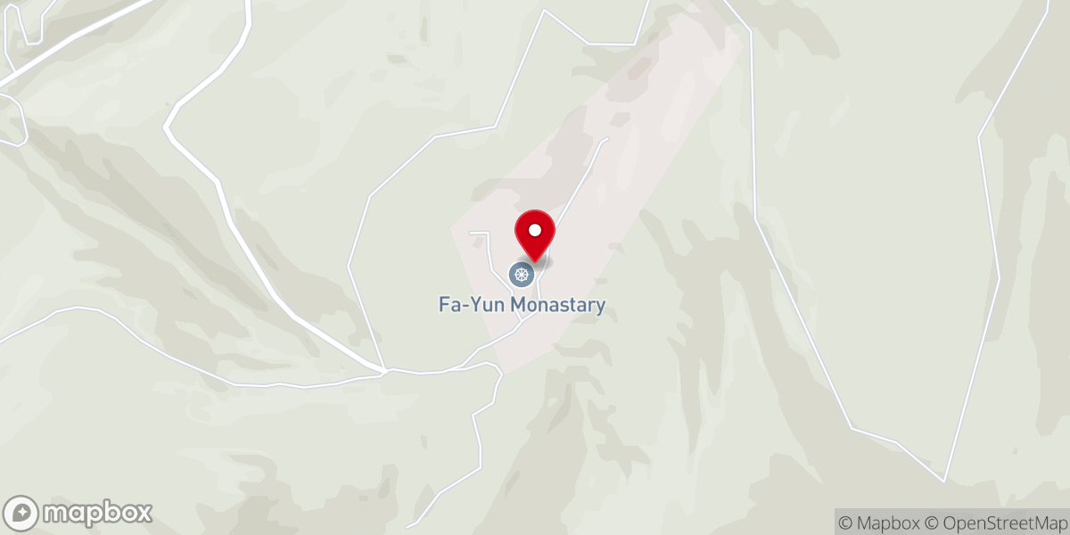 Map showing location of Fa-Yun Monastery