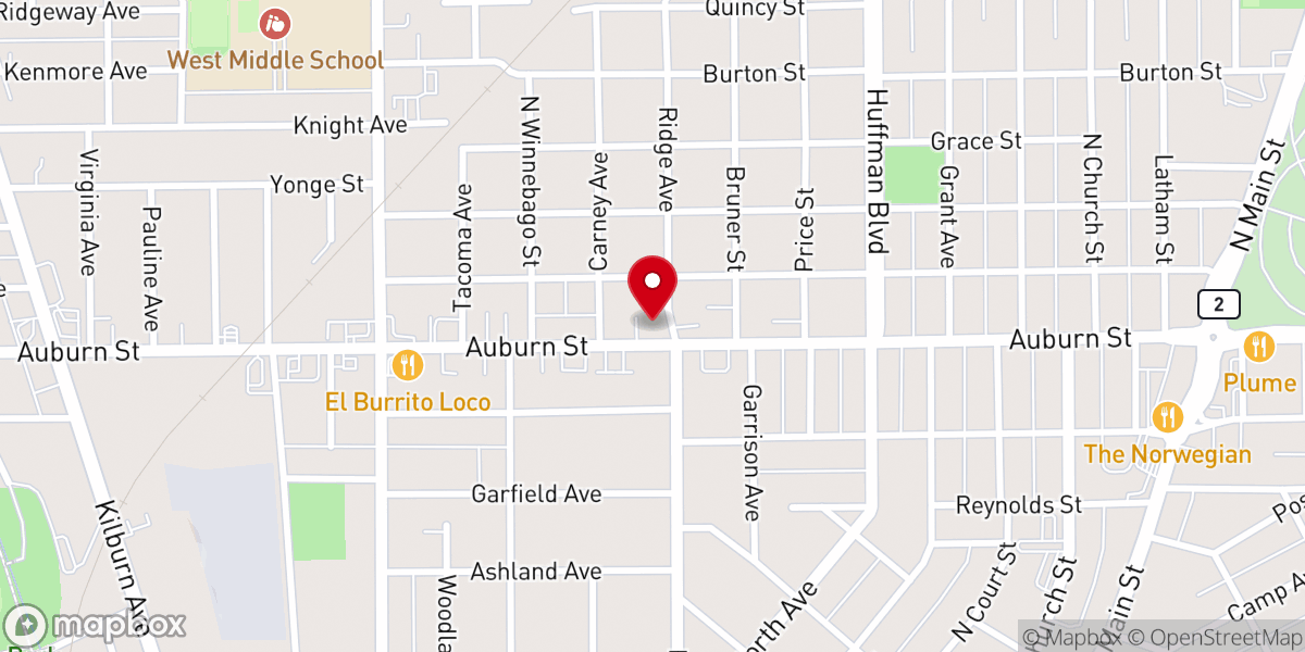 Map showing location of Deliverance Crusaders Center of Rockford