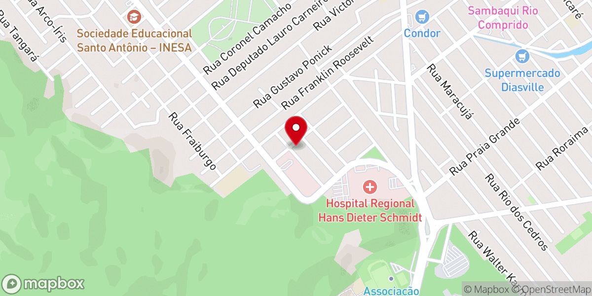 Map showing location of Comunidade São João XXIII