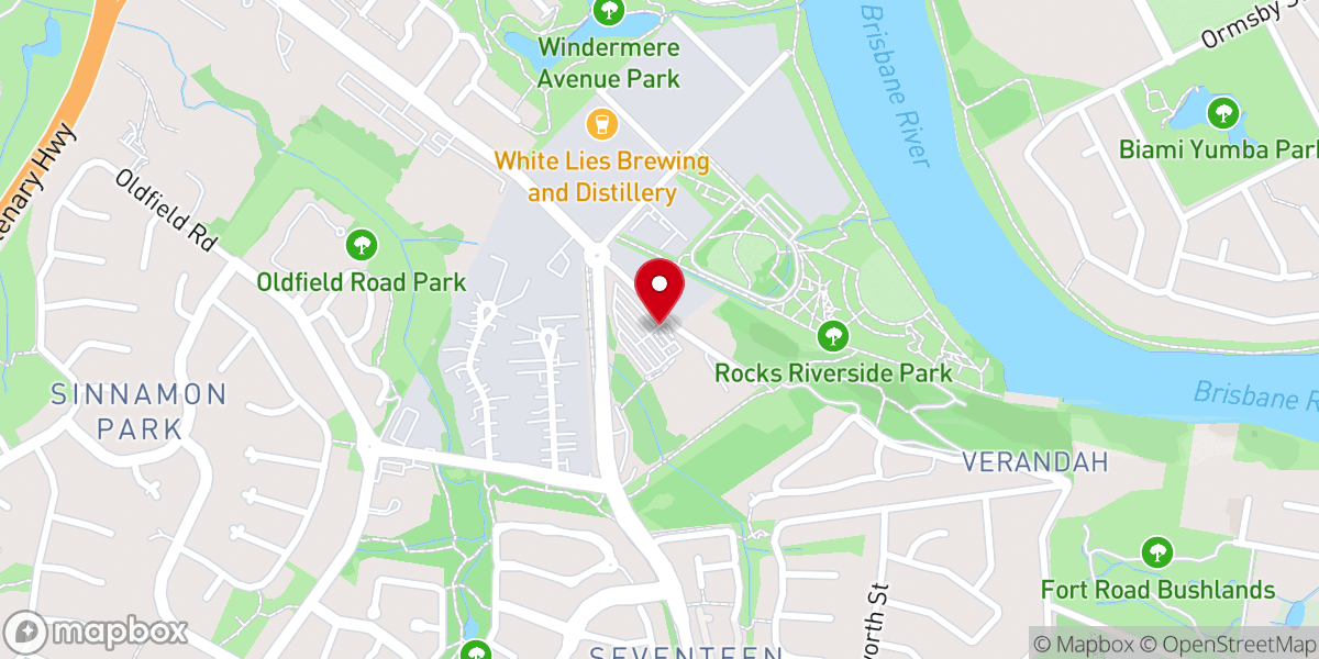 Map showing location of Riverlife Baptist Church