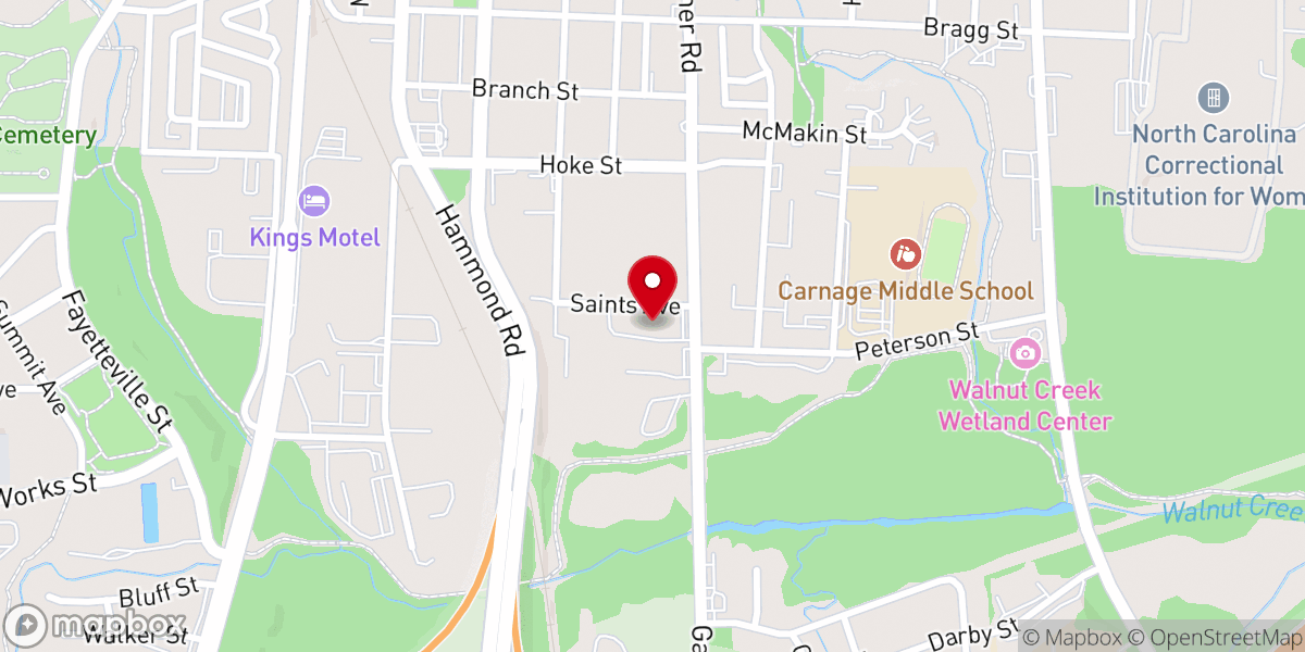 Map showing location of Christ Our King Community Church