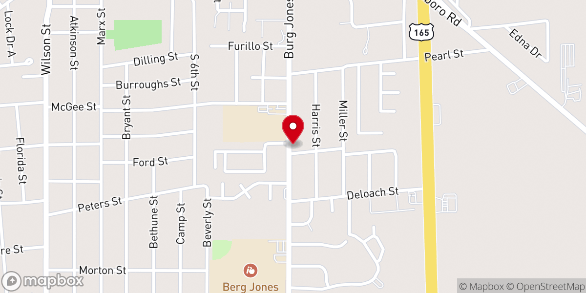 Map showing location of St John AME Church