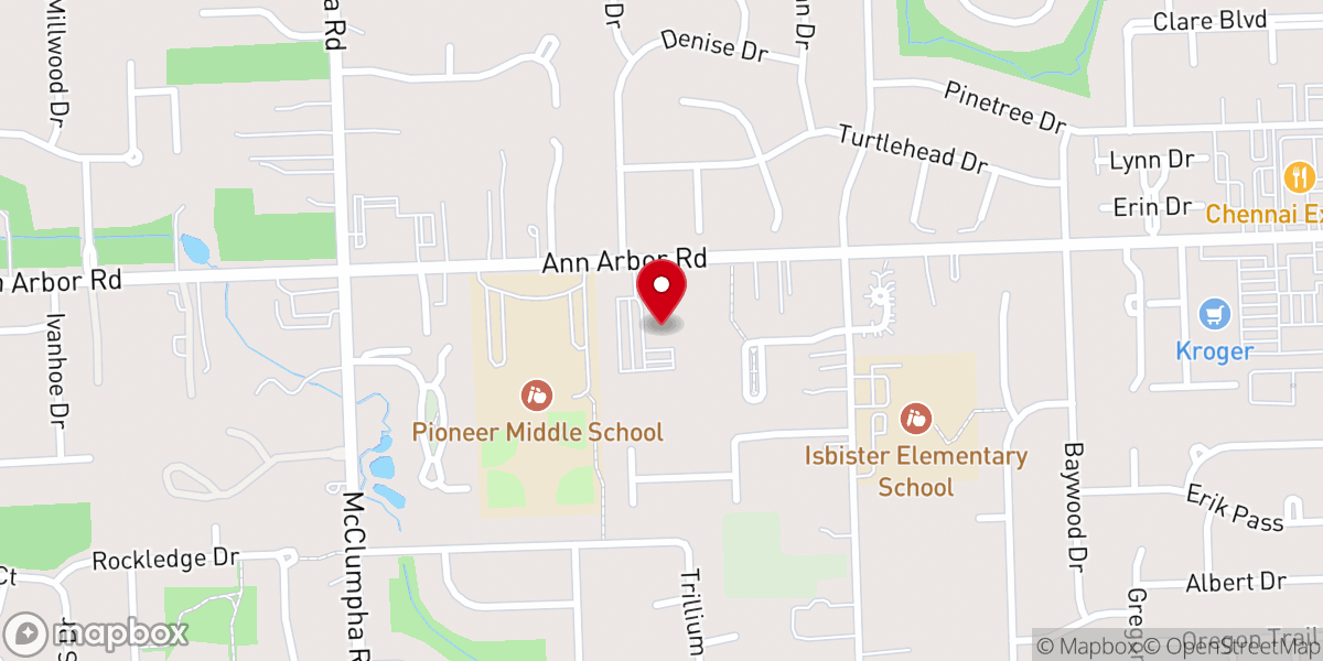 Map showing location of Plymouth Church of the Nazarene