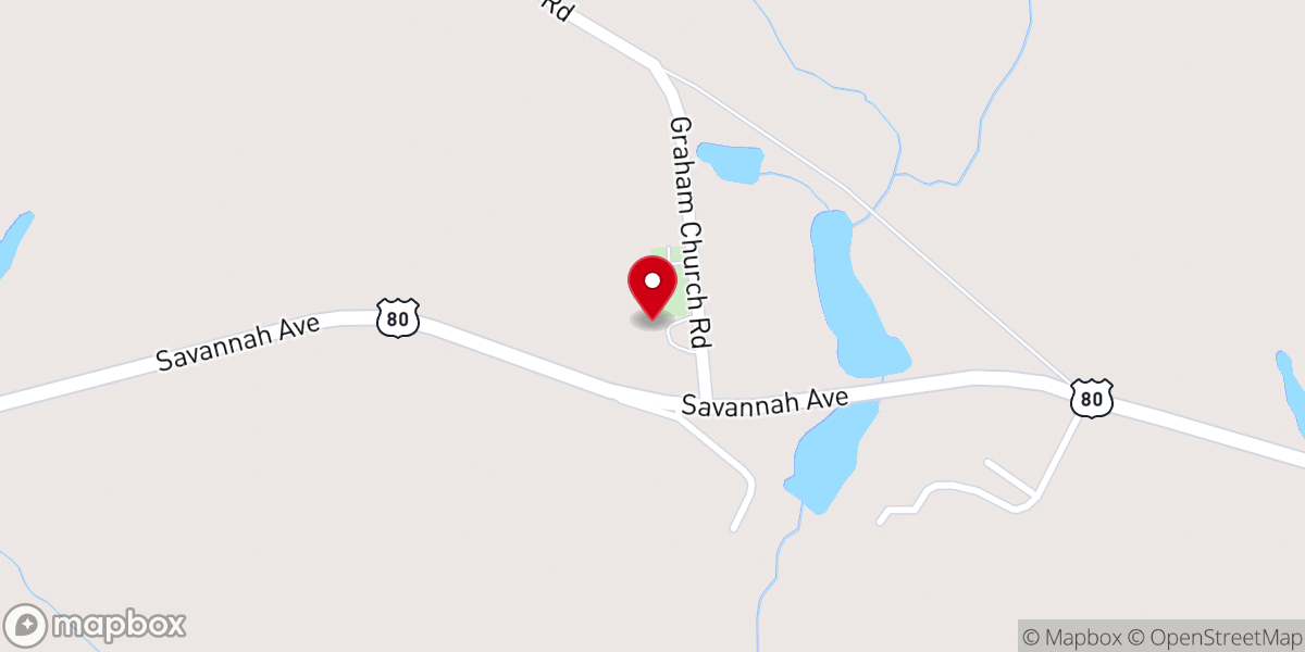 Map showing location of Graham Memorial Nazarene Church