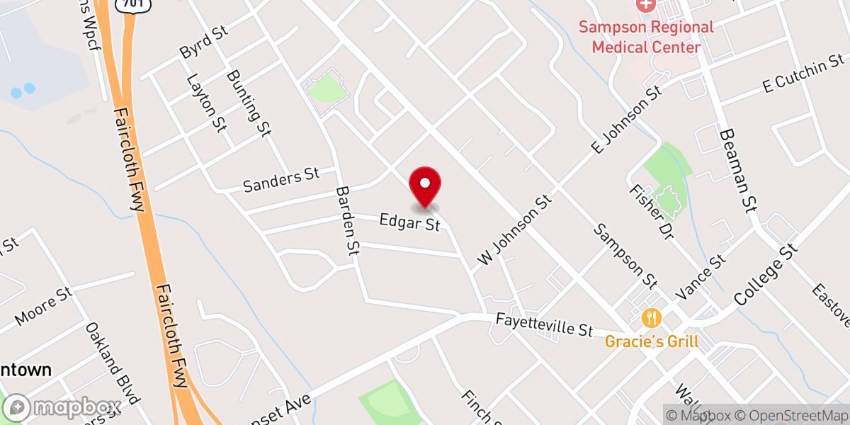 Map showing location of Greater Hope Christian Center