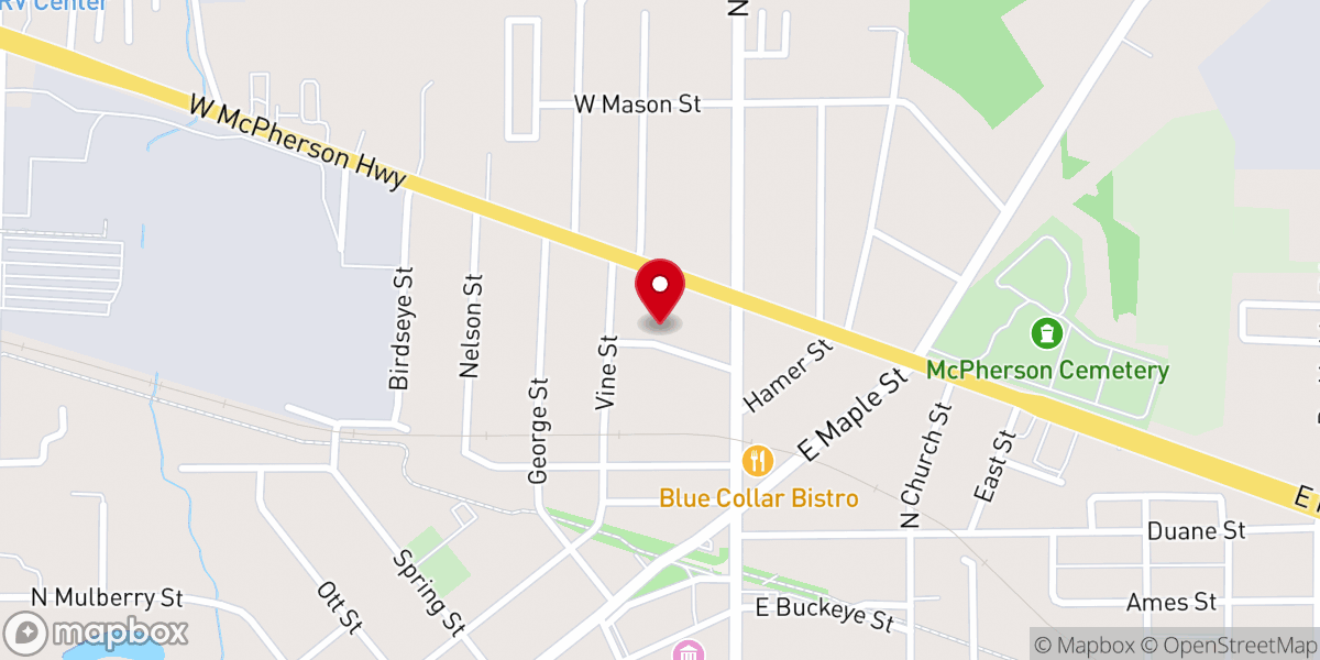 Map showing location of Spanish Adventist church