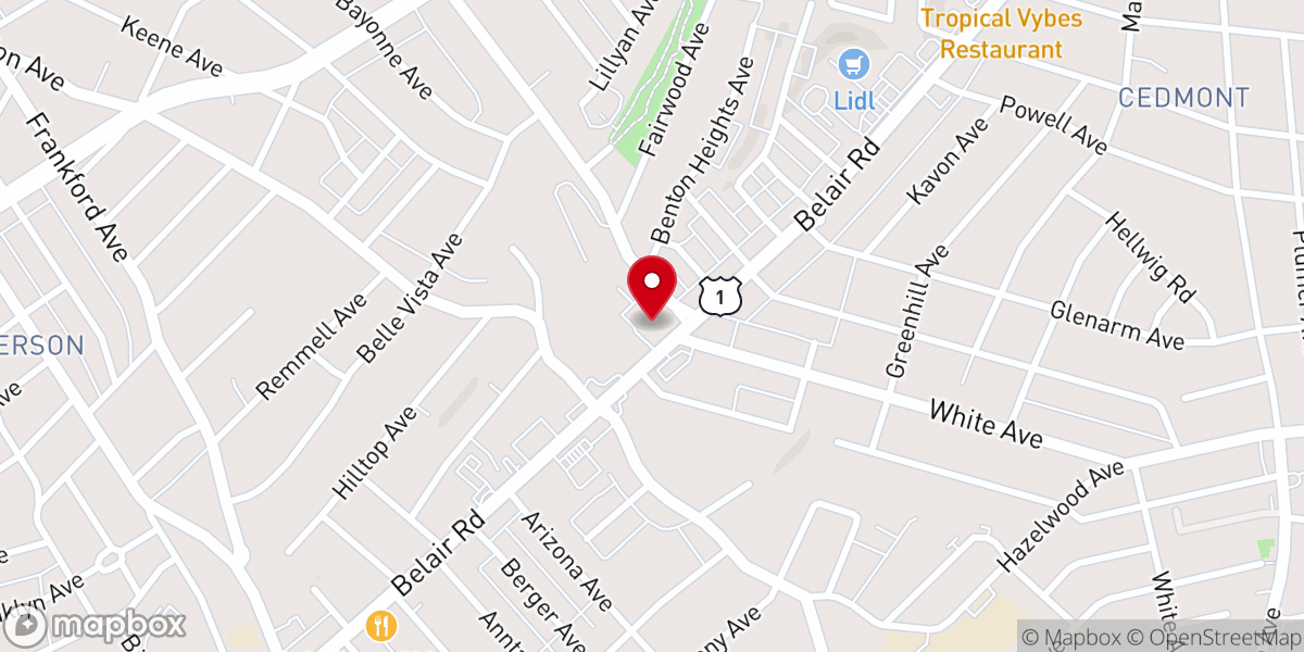 Map showing location of Koinonia Baptist Church
