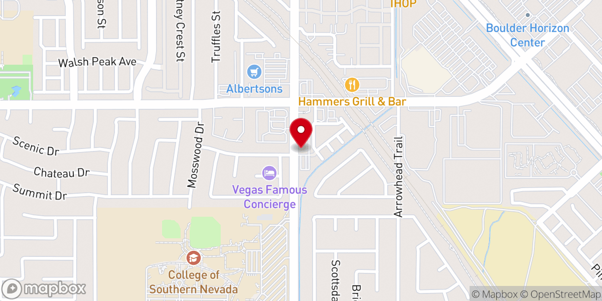 Map showing location of Highland Hills Baptist Church
