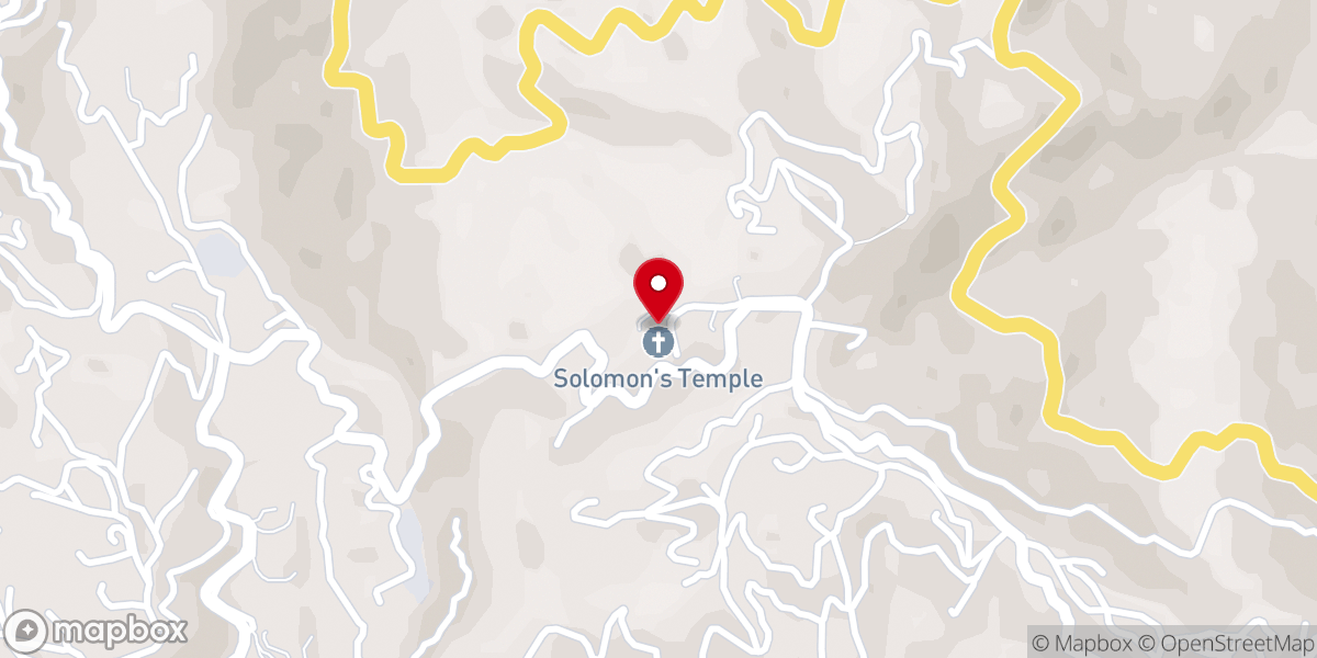 Map showing location of Solomon's Temple, Aizawl