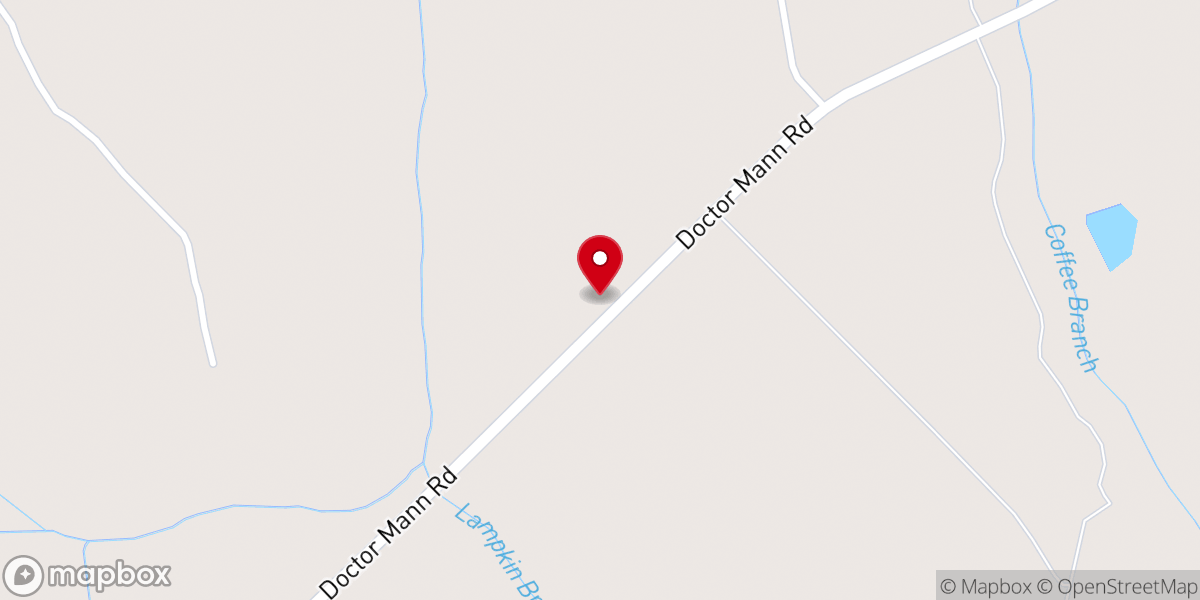 Map showing location of Mount Dolaway Church