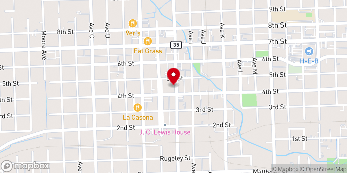 Map showing location of First Methodist Food Pantry - Food Distribution Center