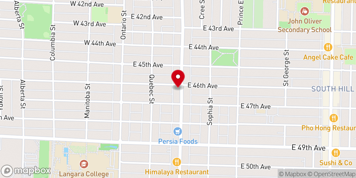 Map showing location of New Life Chinese Lutheran Church