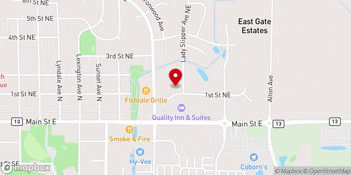 Map showing location of NewDay Church