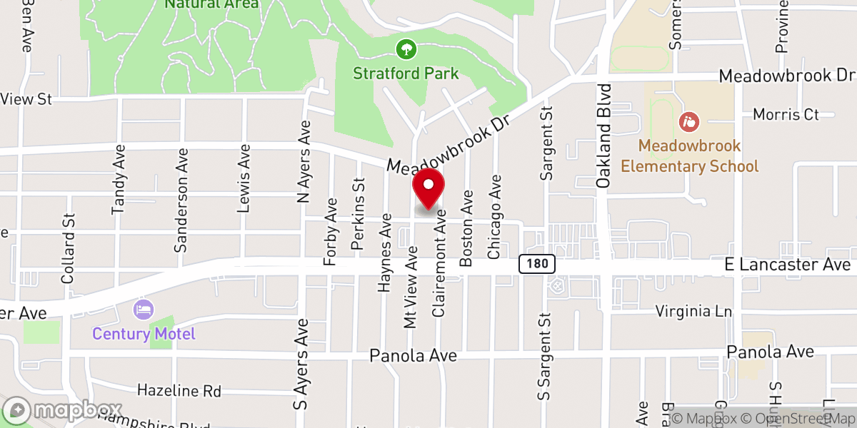 Map showing location of St. Luke's in the Meadow Episcopal Church
