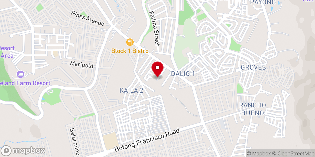 Map showing location of Redeemed Baptist Church