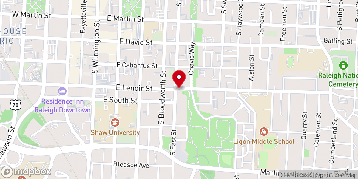 Map showing location of Bible Way Temple